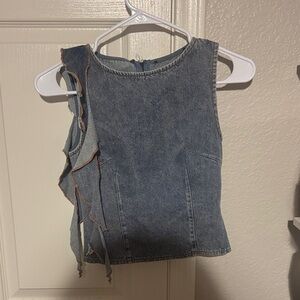 Lioness Rendezvous Faded Denim Maxi Skirt